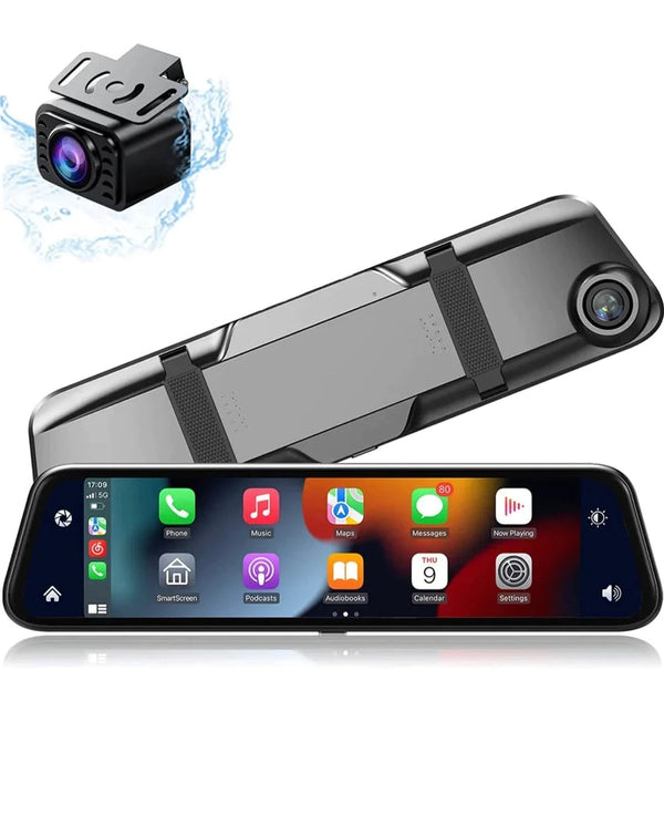 Retrovisor Inteligente FxPro 4K Com AndroidAUTO & Apple CarPlay + Brinde Câmera de Ré